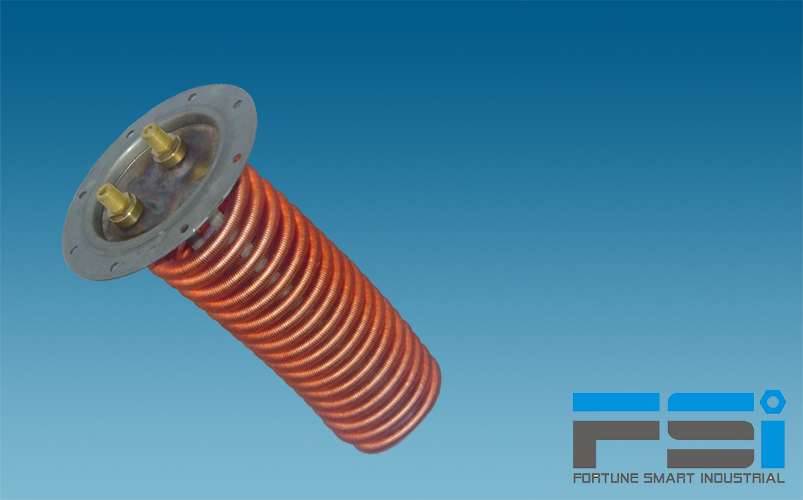 Copper Coiling Finned Tubes Heat Exchanger for Solar Water Heater
